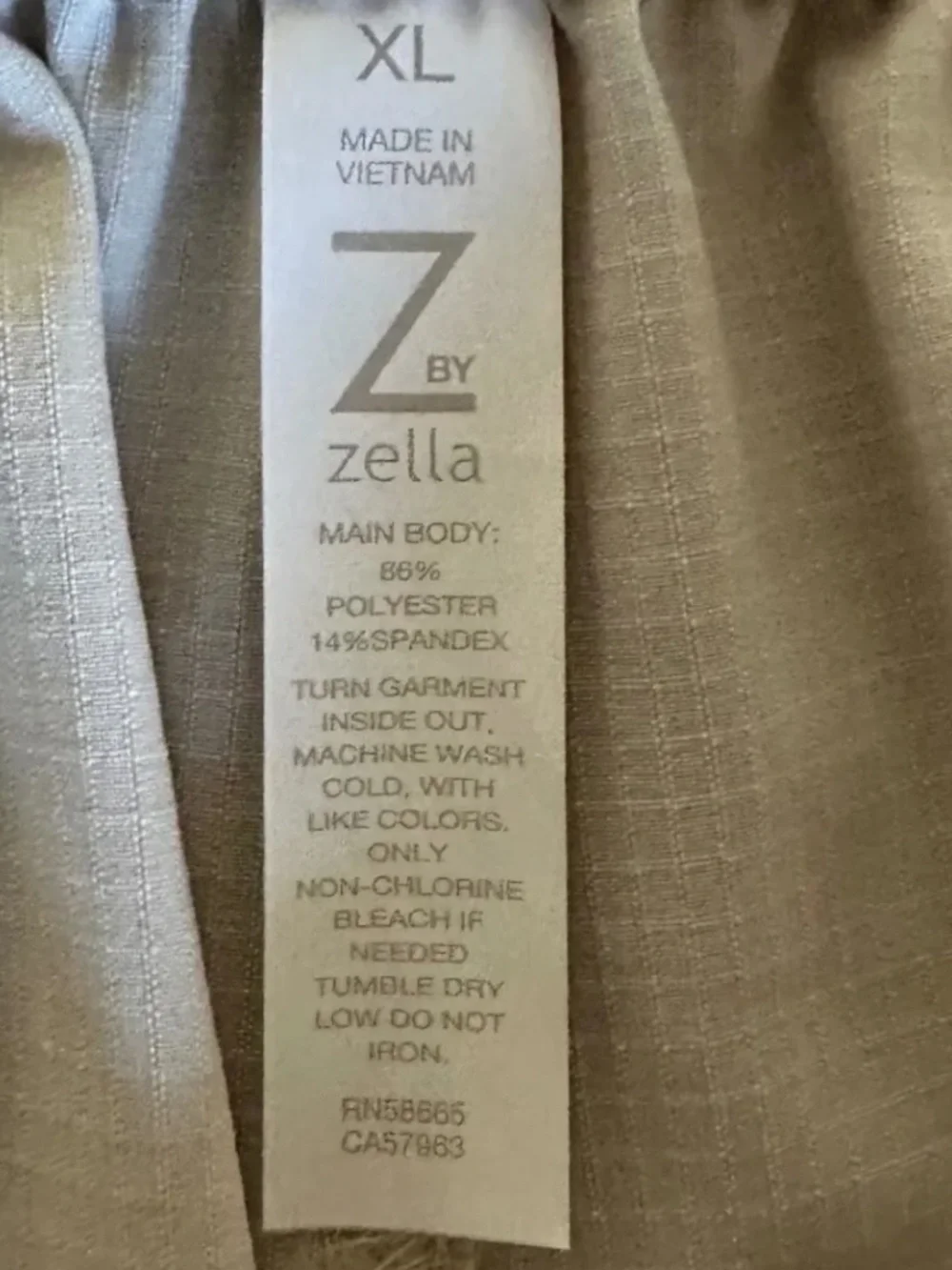 Z BY ZELLA Day Pass Woven Skort XL Grey Moonbeam Oatmeal Athletic Stretch
